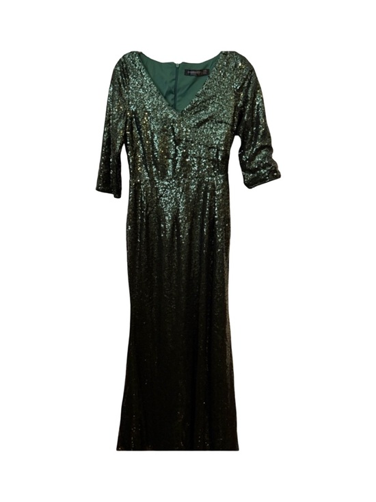 green modest maxi dress Forest Green Modest Pleated Drape Square Neck Long Dress 16